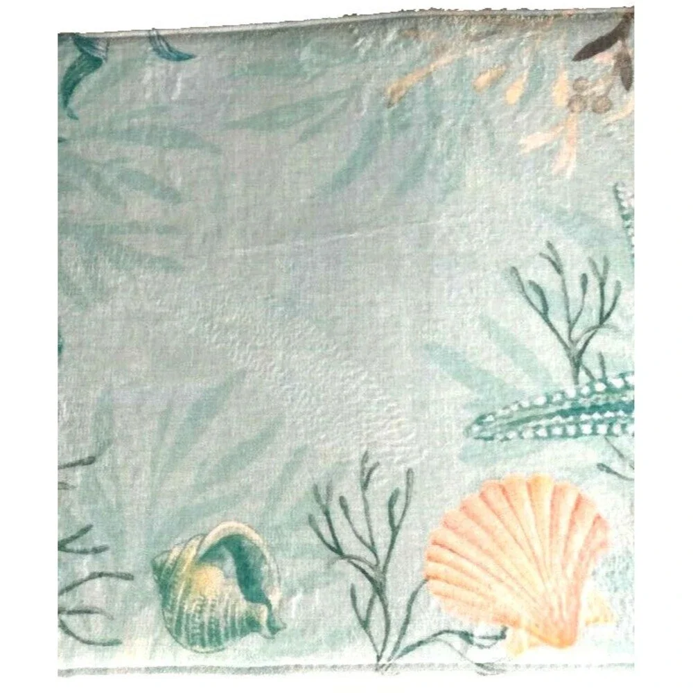 Shells Starfish Memory Foam Bathmat 18x30 Beach Summer Tropical Non-Skid